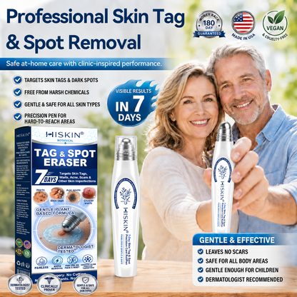 HISKIN®👩‍⚕️ 7-Tage-Hautmakel- & Hautanhängsel-Entferner Schmerzfreier Rollerball-Stift zur schonenden Entfernung von Hautanhängseln und Hautflecken – narbenfrei