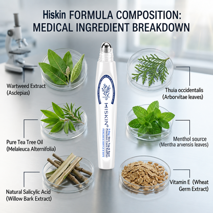 HISKIN®👩‍⚕️ 7-Tage-Hautmakel- & Hautanhängsel-Entferner Schmerzfreier Rollerball-Stift zur schonenden Entfernung von Hautanhängseln und Hautflecken – narbenfrei